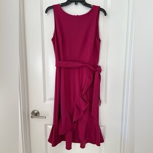Calvin Klein Fuchsia Asymmetrical Dress